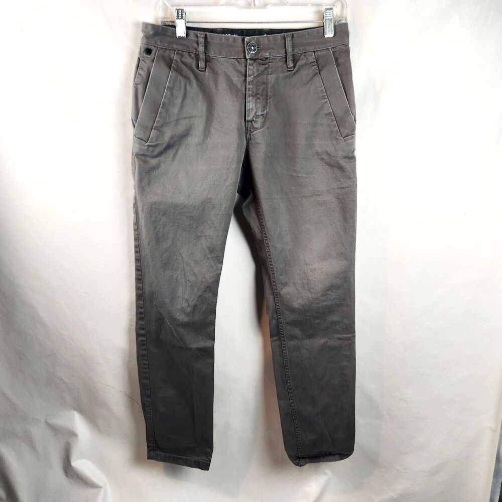 G-Star Raw Pants Mens 31x32 Gray Beige Bronson Slim Chino Khaki Stretch Casual